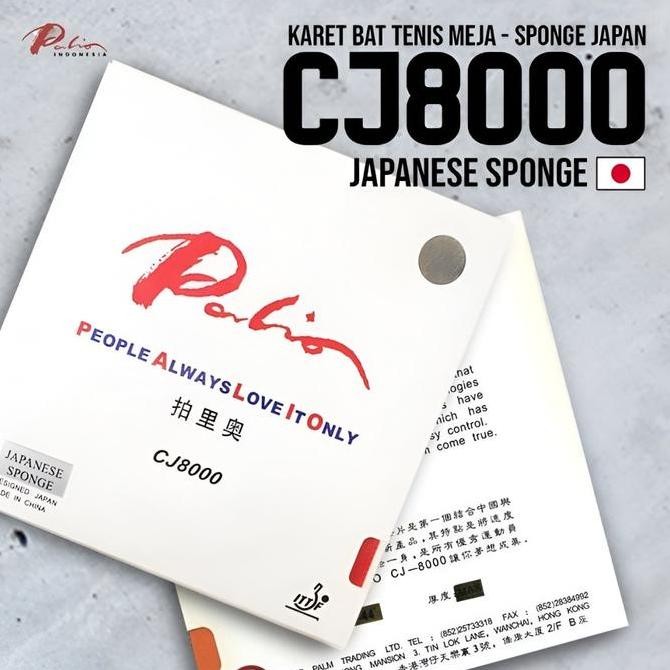 TERBARU - Karet Bet Pingpong Tenis Meja palio CJ 8000 Sponge Japanese