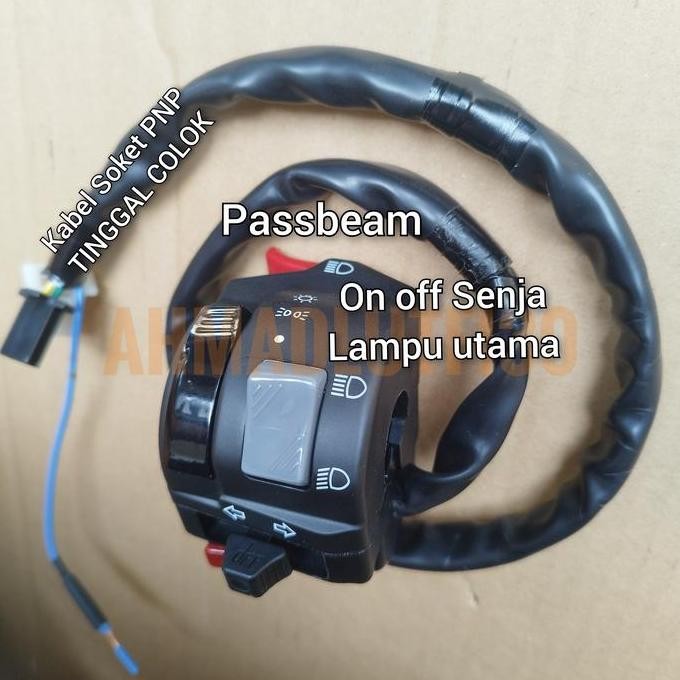 Saklar Holder kiri Vixion PNP Fino Fi 125 Grande On Off Passbeam Ori