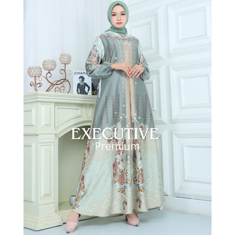 Ef Gamis Silk Premium Motif Terbaru Wanita Muslim Medina Jumbo Executive Premium Dress Lebaran 2025