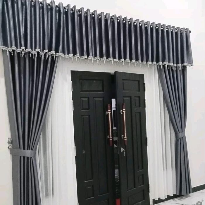 Gorden Blackout Set Poni Pisah Polos Gorden Import Original Dan Terpercaya