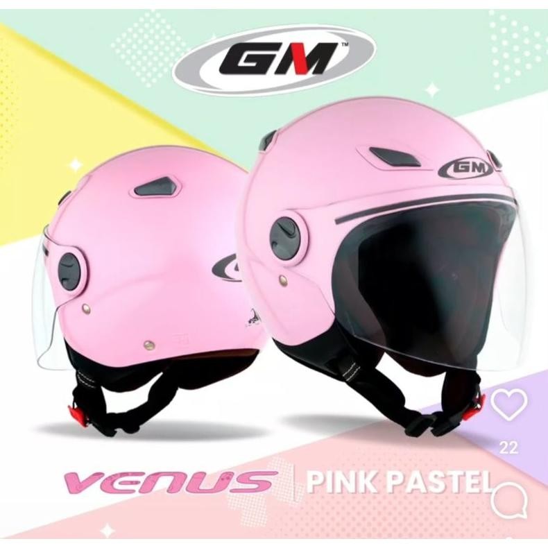 Helm Gm Venus Hijab Original / Helm Motor Retro Hijab / Helm Motor Vespa / Helm Motor Matic Kekinian
