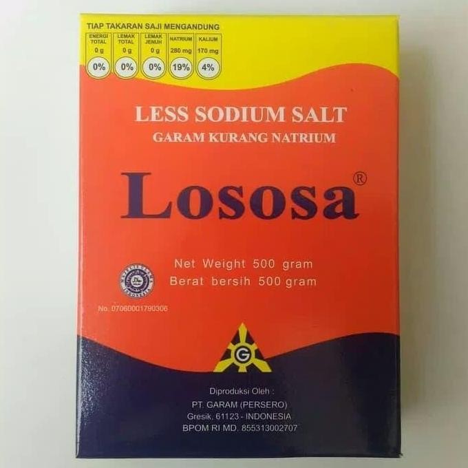 

Lososa Garam Lososa 500g - Garam Konsumsi Kurang Natrium untuk Hipertensi & Stroke - Mengandung Iodium KIO3 Minimal 30 mg/kg