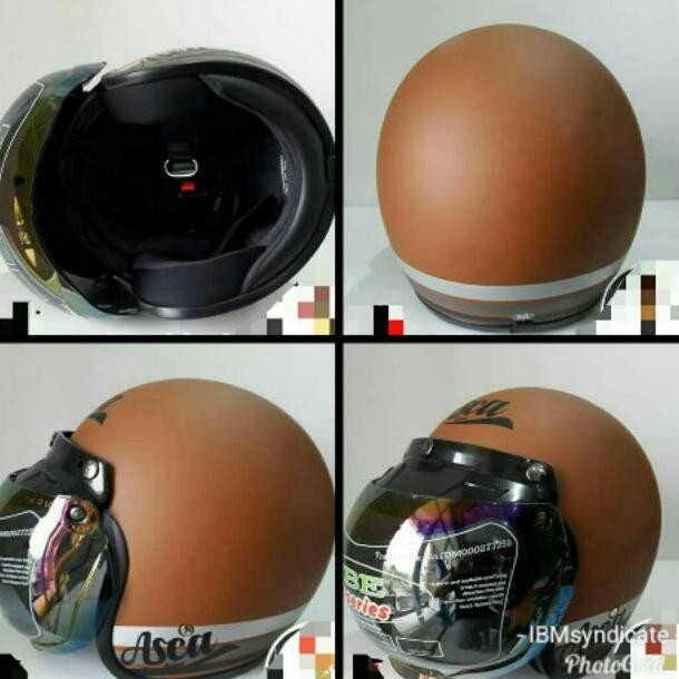 Helm Retro Asca Motif Stripe