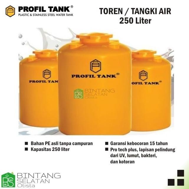 Toren Air Profil Tank 250L Baru