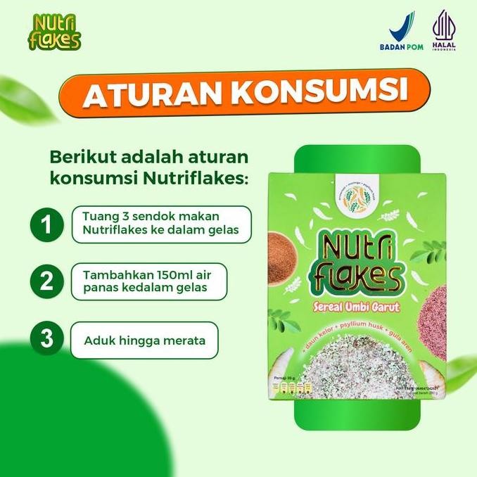 

Baru Nutriflakes Sereal Susu Umbi Garut Daun Kelor 280Gr - Organik, Rendah Gula, Untuk Lambung & Pencernaan