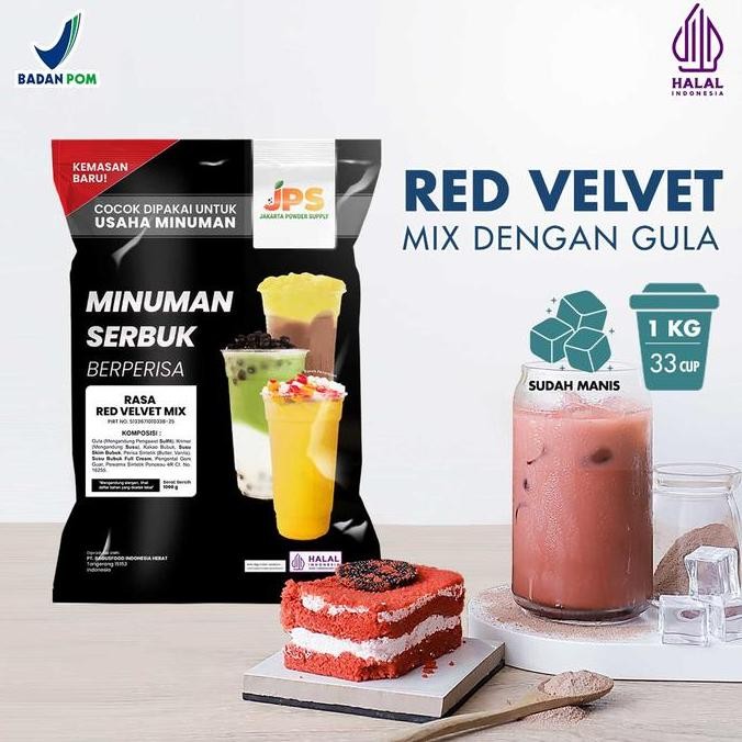 

Baru Jps Red Velvet Mix Powder Instan Bubuk Minuman Red Velvet + Gula