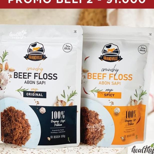 

Grandville Abon Sapi Spicy Abon Non Msg Crunchy Beef Floss