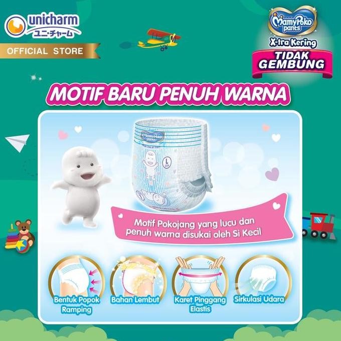 MamyPoko X-tra Kering Slim L 48 - Popok Bayi Celana GS