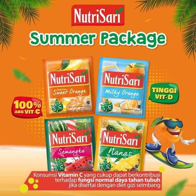 

Baru Nutrisari Summer Package 4 Rasa (40 Sachet) - Minuman Serbuk Buah Instan Segar Untuk Keluarga