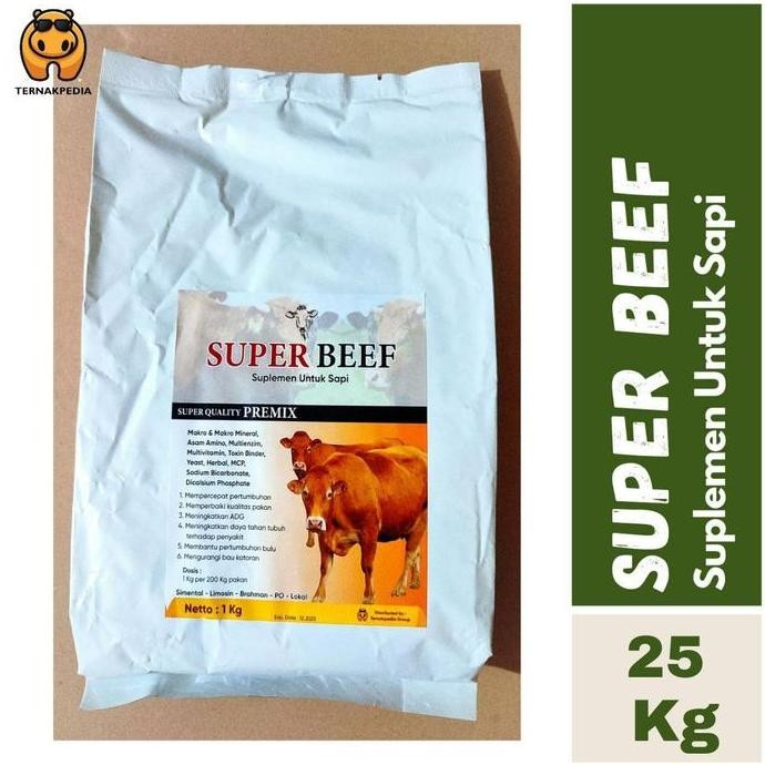 Super Beef 25 Kg - Premix Suplemen Sapi - Premix Kambing - Premix sapi