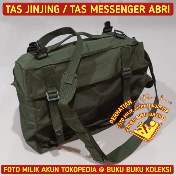 Tas Jinjing Tni Jadul, Messenger Bag Tni Jadul Era A.B.R.I. Hijau Army
