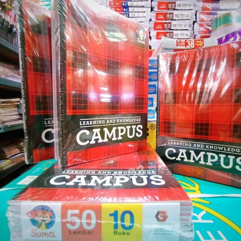 

Siap Kirim Buku Tulis Suma Campus 50 Lembar + Bonus Bolpen - 10 Buku dalam 1 Pack