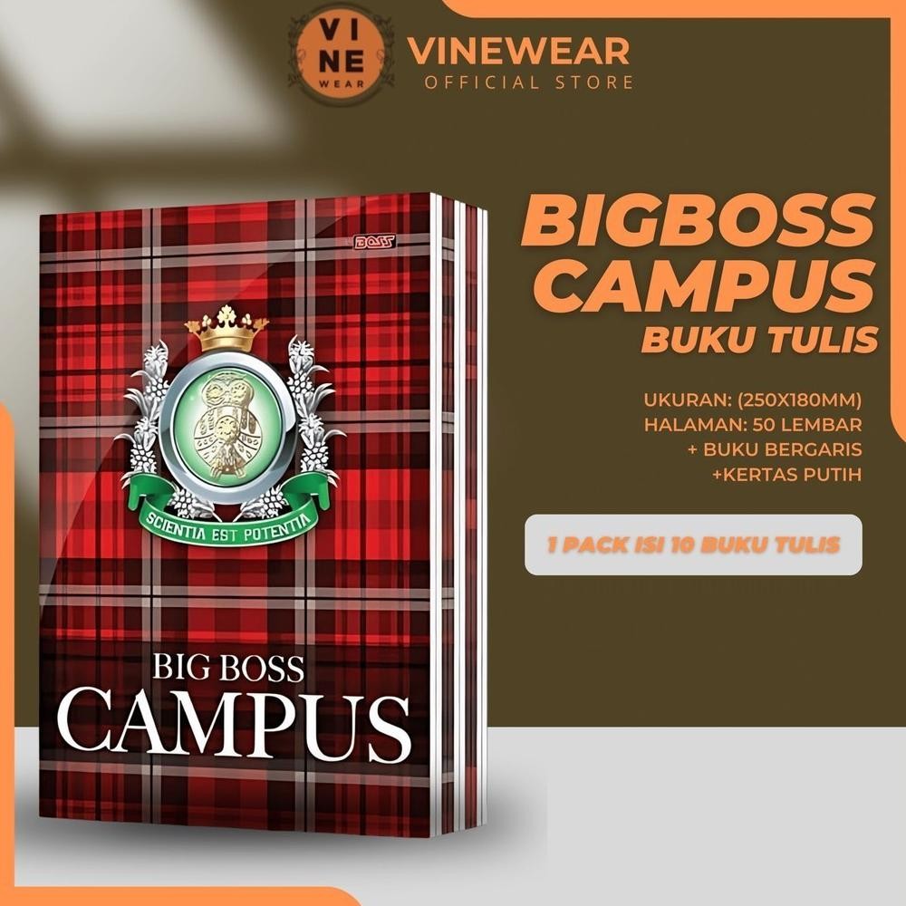 

Siap Kirim Buku Tulis BigBoss Campus 50 Lembar | Paket 10 Buku Sekolah B5