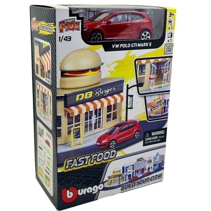 Bburago Build Your City Street Fire Fast Food