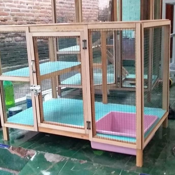 Kandang Kucing Bahn Kayu Mahoni