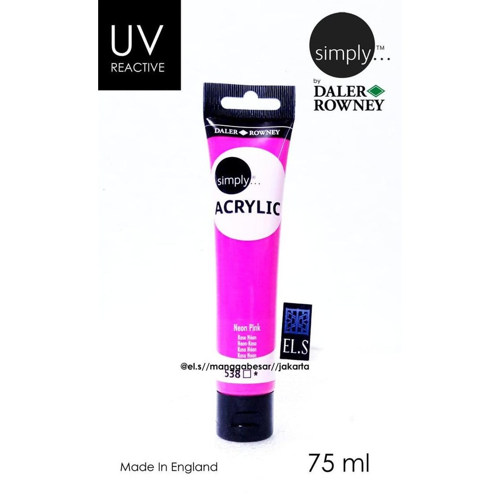 

Daler Rowney Simply Acrylic Neon Pink 75 Ml ( Cat Akrilik )