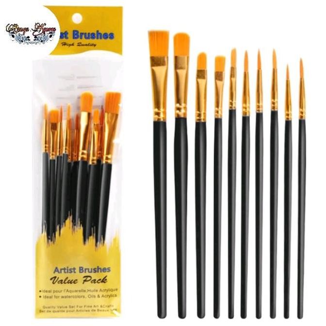 

1 Sett 10Pcs Kuas Lukis/Sett Kuas Melukis/Painting Brush