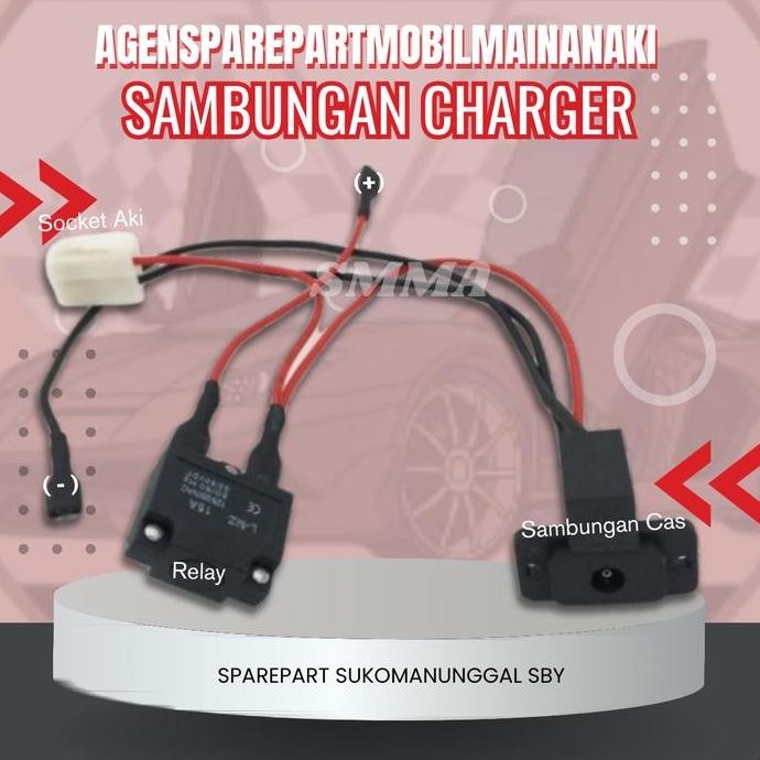 1 Set 15A Sambungan Charger Aki Mainan Mobil/Motor Aki / Accu
