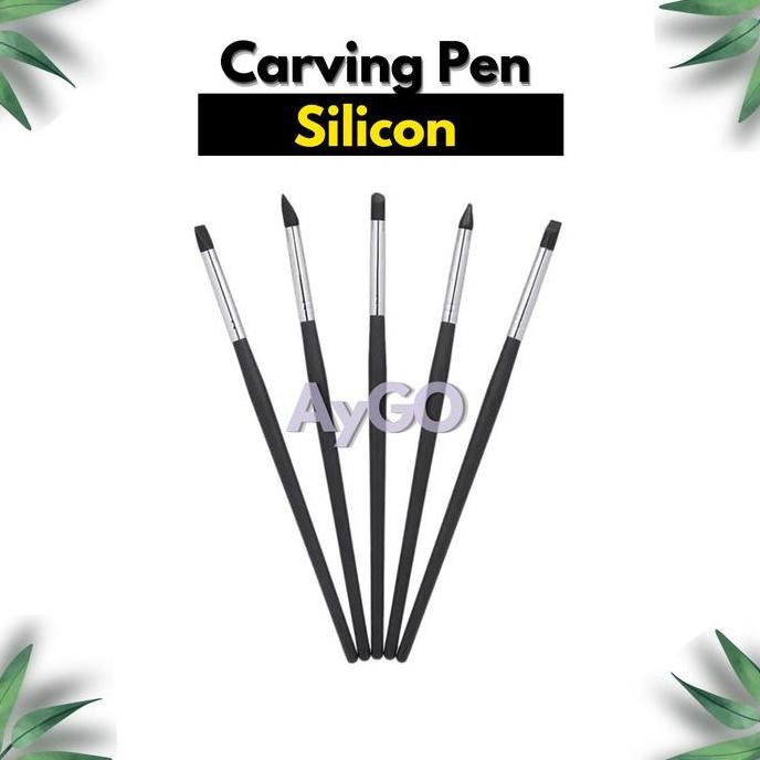 

Carving Pen Silicon Brush Pottery Clay Sculpture Ceramics Tool Double/ Pena Ukir/ Clay Fondant