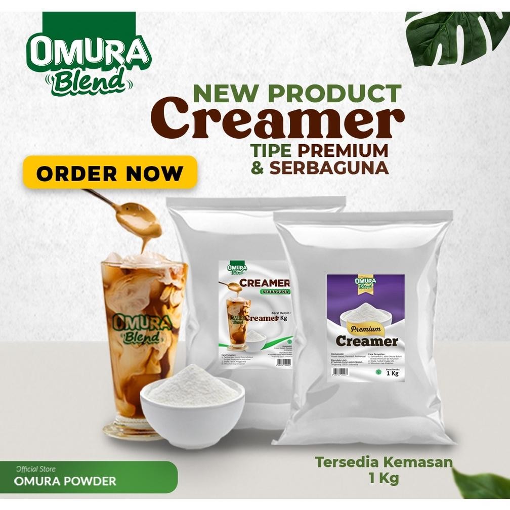 

Trend - [TOPPING] Bubuk Krimer / Creamer Non Dairy Krimer Es Teller Es Sticky Milk Premium & Serbaguna 1 Kg Omura Powder ,.