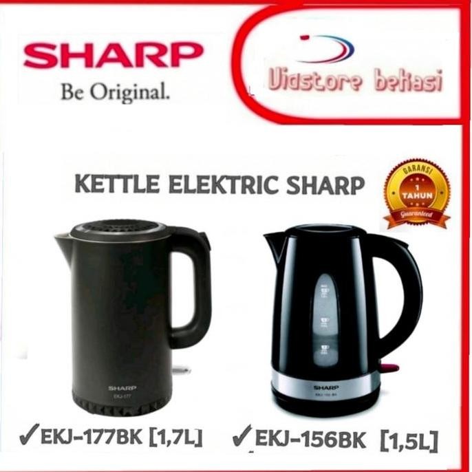 Kettle Sharp Ekj-177Bk/Ekj156 Jug Teko Listrik Pemanas Air 100% Ori
