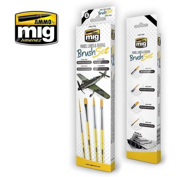 

Amig7605 : Panel Lines And Fading Brush Set - Ammo Kuas / Kwas