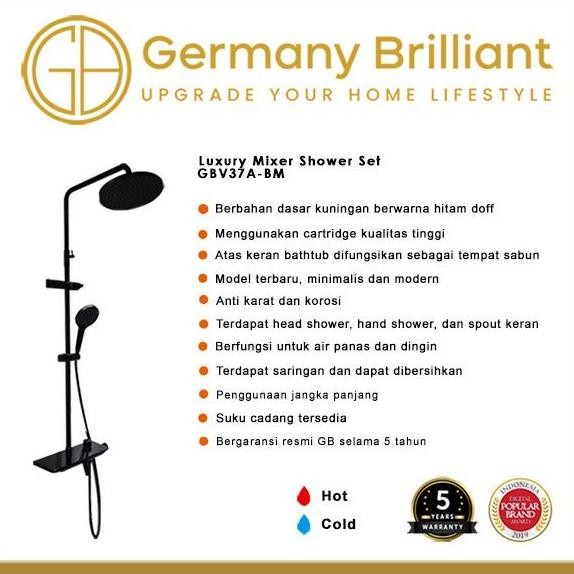 Germany Brilliant Shower Tiang / Column Set Panas Dingin Gbv37A-Bm