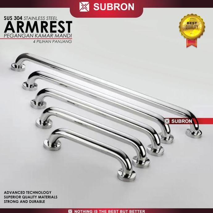 Subron Sus304 Pegangan Kamar Mandi 60Cm Toilet 2 Pilihan Diameter Pipa