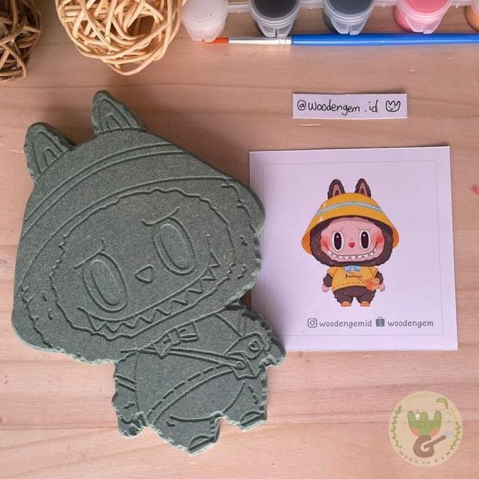 

Diy Wood Character Painting Kit Mewarnai Melukis Hampers Souvenir Kayu Karakter Labubu Kuning | Woodengem