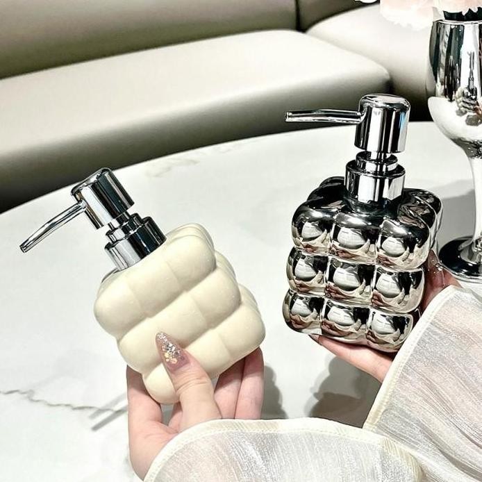 Botol Sabun Cair Tangan Cuci Keramik Aesthetic Unik Pump Foam Soap Dispenser 300 ml murah