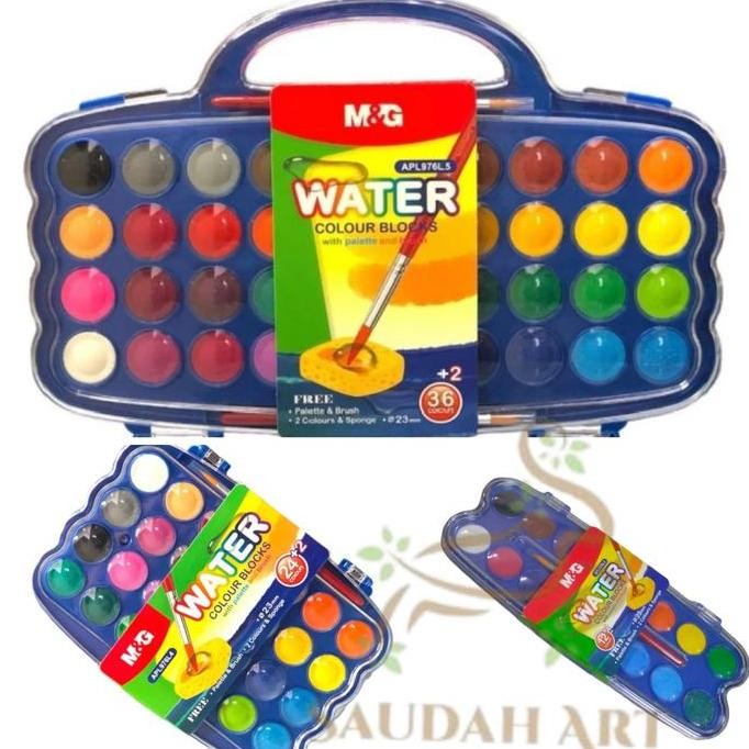 

Water Colour Block M&G With Palette And Brush
