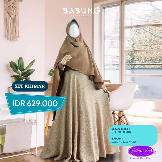 New Set Khimar Gamis Syar'i | Gamis RH Premium | Babung Series