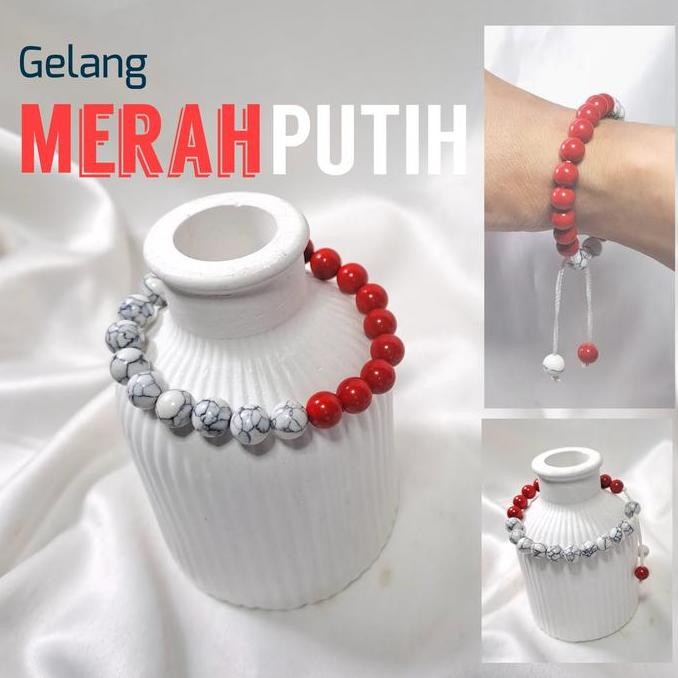 Gelang Tali Merah Putih 8Mm