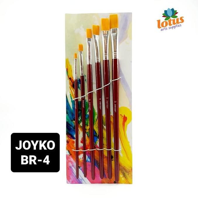 

Kuas Lukis/ Brush Flat Set ( Br-4 Joyko Acrylic/Oil/Water )