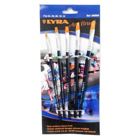 

Lyra Art Brush Set Flat / Kuas Flat Set