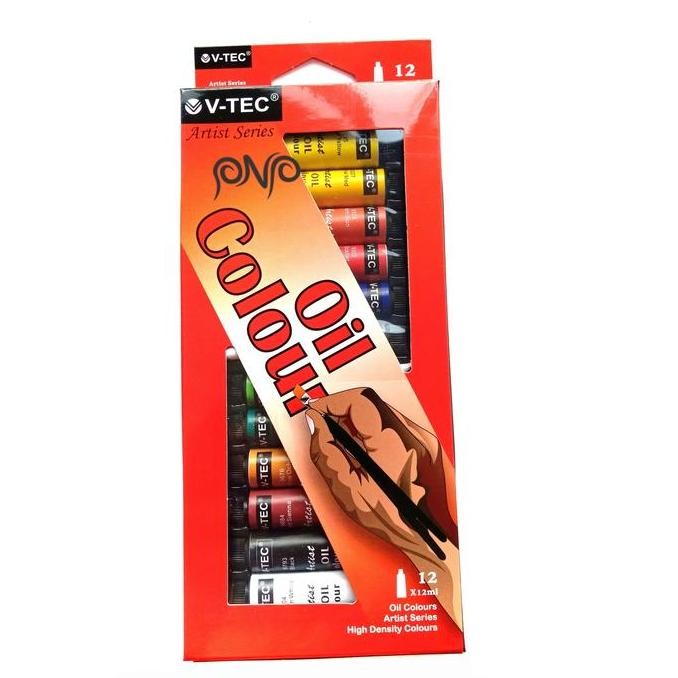 

V-Tec Oil Colours 12 Ml / V Tec Cat Miinyak 12 Warna