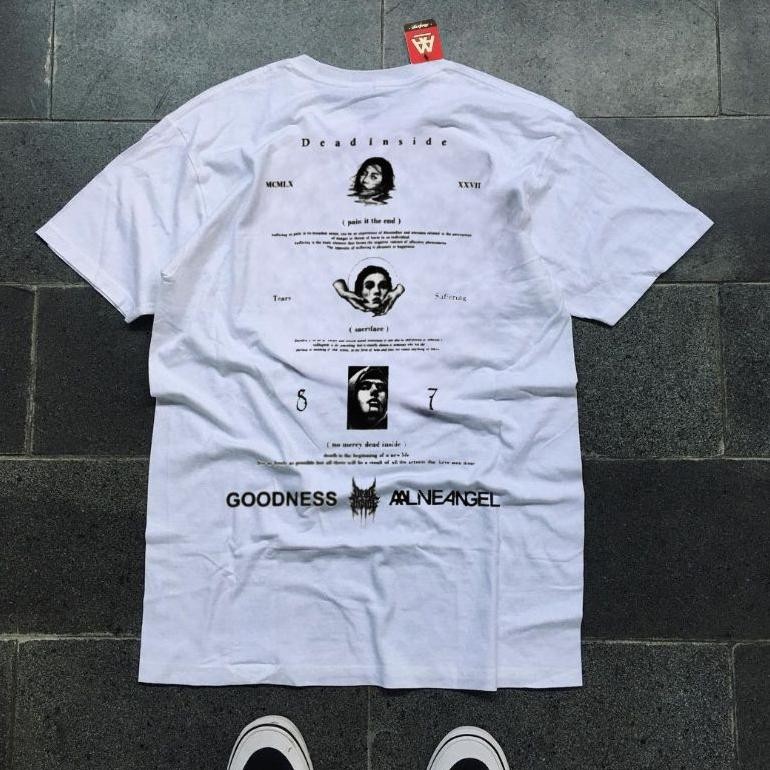 Promo Kaos Metal Putih Kaos Distro T-Shirt Kaos Distro Dead Inside Dewasa Streetwear Baju Pria Keren
