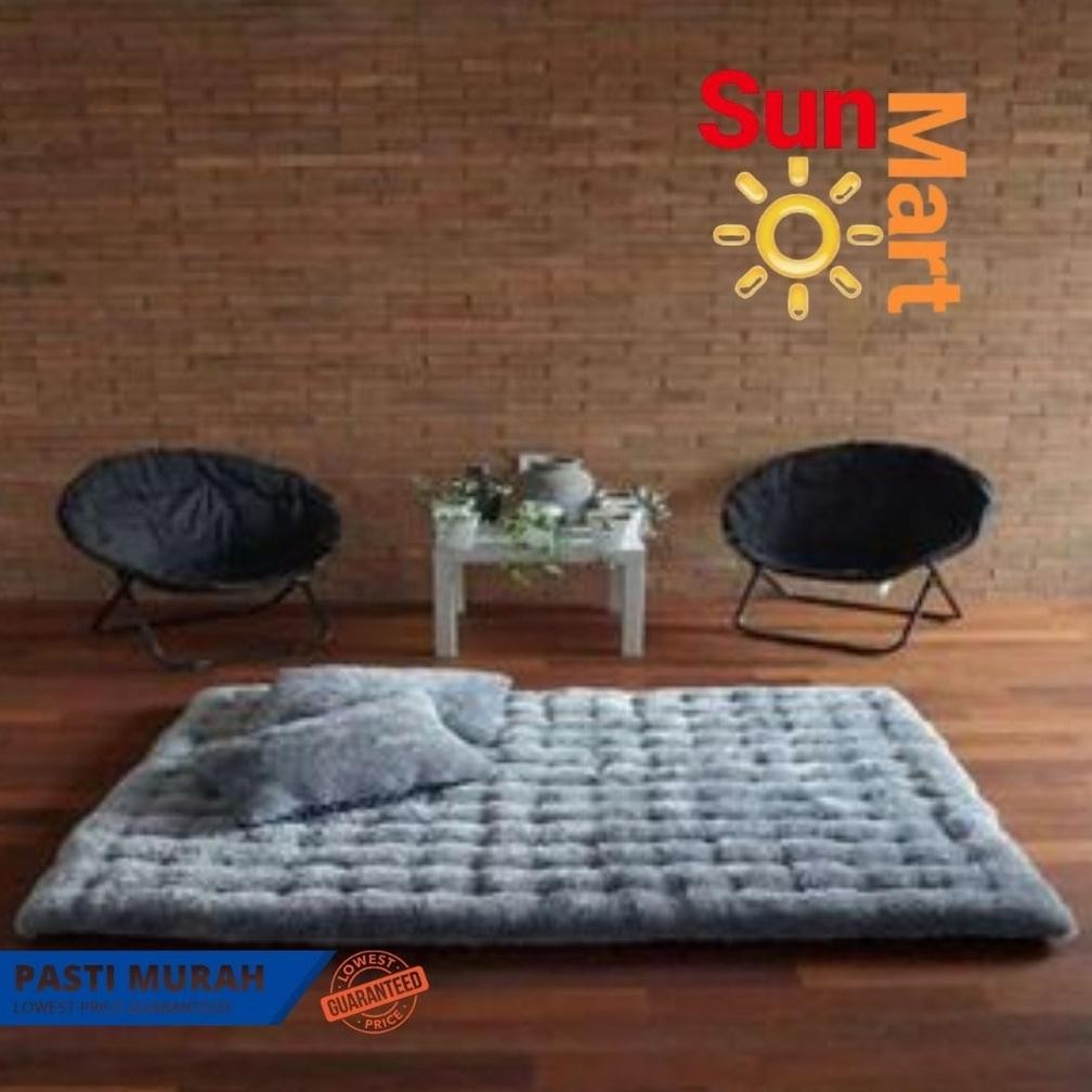 TERBAIK  Kasur Cimol Bulu Rasfur 2 Bantal / Matras Bulu Tebal