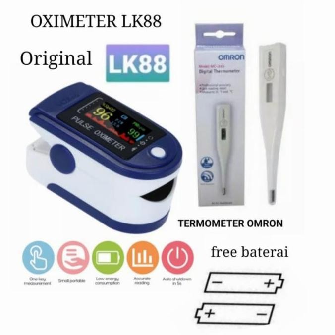 Hot Sale Paket Oximeter Thermometer Omron Mc245 Original