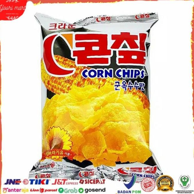 

JB Crown C Corn Chips 70gr - Snack Rasa Jagung - Made In Korea None