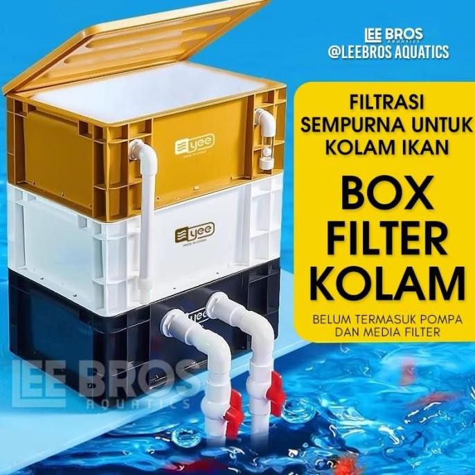 Filter Kolam Ikan Koi Hias / Ember Bio Filter Kolam / Tong Filter Kolam Ikan / Trickle Box Filter Ko