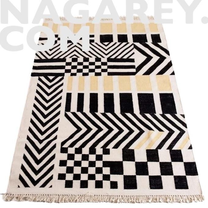 Monastir Karpet Rug Kilim Minimalis Nordic Maroko Ethnic