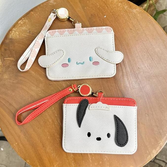 

Id Card Holder Kulit Tali Lanyard Name Tag Id Card Case Kulit Perlengkapan Sekolah Kantor Karakter Kartun My Melody Cinamoroll Pochacho Lucu Unik Hadiah Gift
