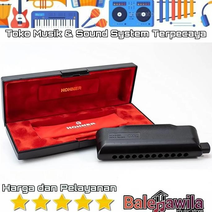 Harmonika Harmonica Hohner Chromatic Cx-12 Black Original