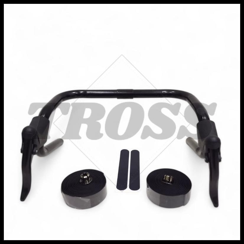 TROSS STANG SEPEDA BALAP STANDAR 25,4 DROPBAR HANDLE REM ALLOY BARTAPE GRAVEL FIXIE MTB ROADBIKE PAK
