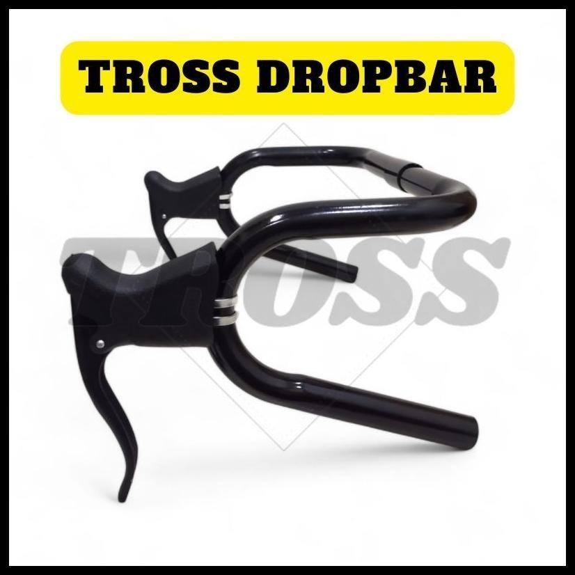 TROSS PAKET DROPBAR STANG SEPEDA BALAP STANDAR 25,4MM FULLSET HANDLE REM SETANG FIXI BALAP ROADBIKE