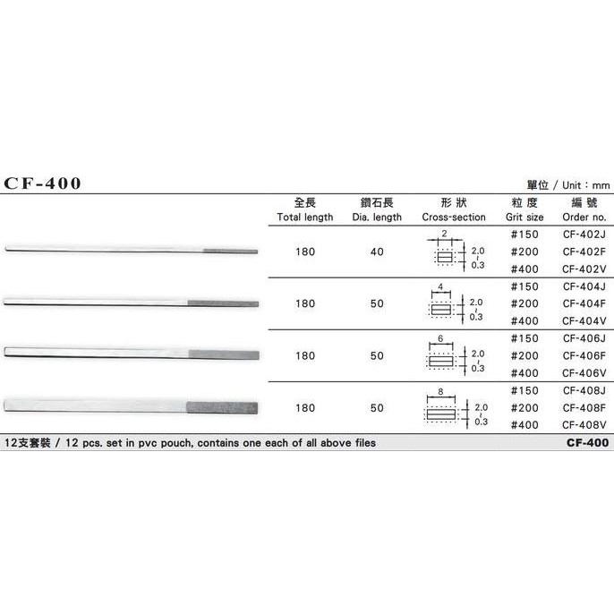 

Diamond File Set Cf-400 Tapered Hand File Kikir Diamond Besdia