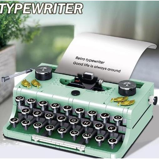 Mainan Bricks Mesin Tik Retro / Block Typewriter Vintage / Zhe Gao