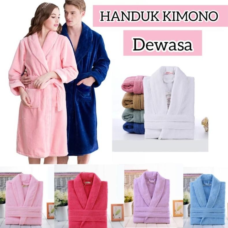 HANDUK MANDI / BAJU HANDUK KIMONO DEWASA PRIA WANITA / HANDUK HOTEL PREMIUM Nugi