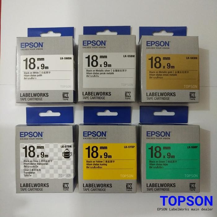 

Epson Labelworks 18Mm | 9 Meter | Label Tape Cartridge Original Dan Terpercaya